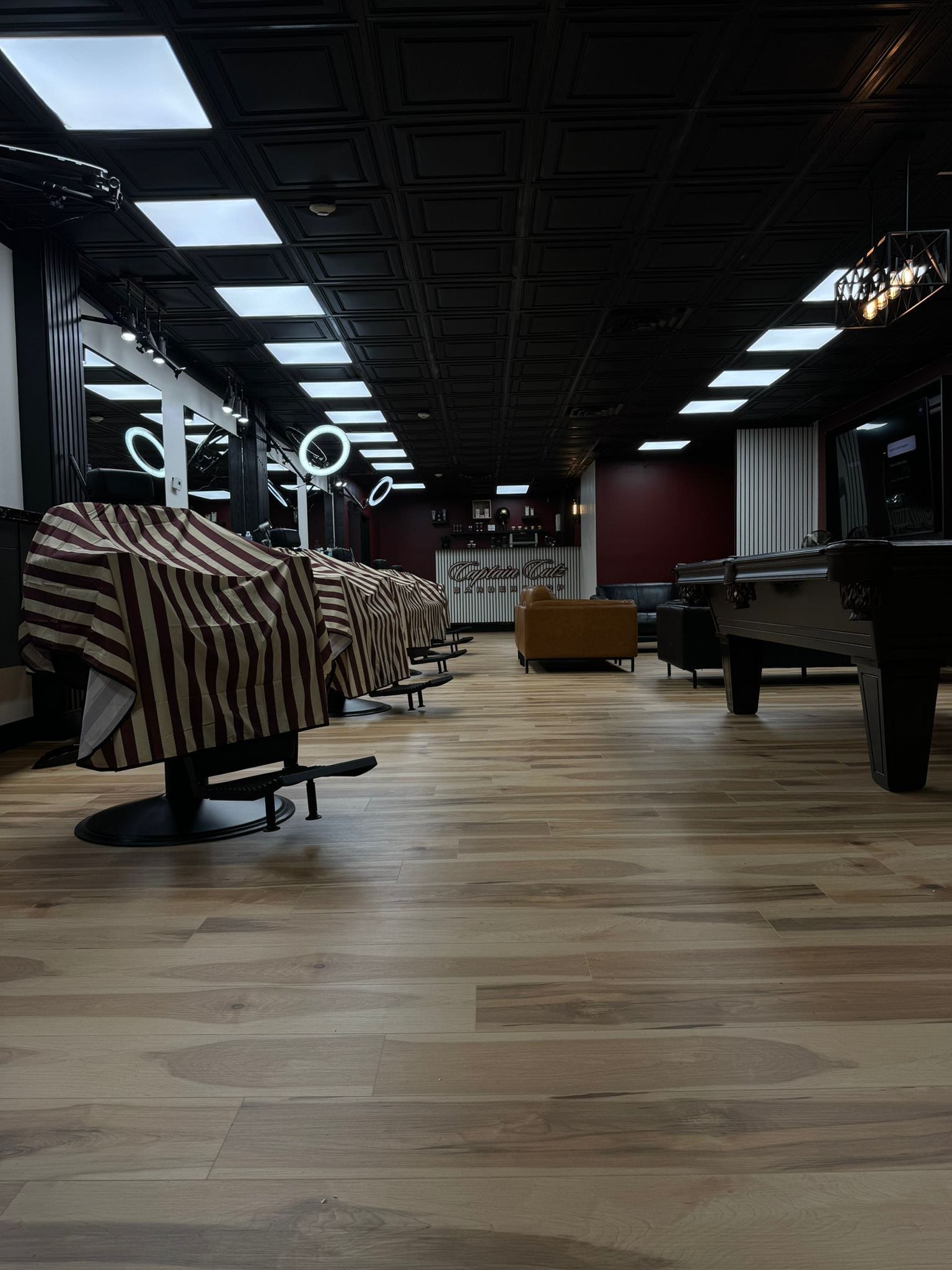 Inside the Captain Cutz barbershop on Macdonell Street in Guelph